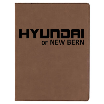 New Bern - Brown Laserable Leatherette Portfolio with Notepad Thumbnail