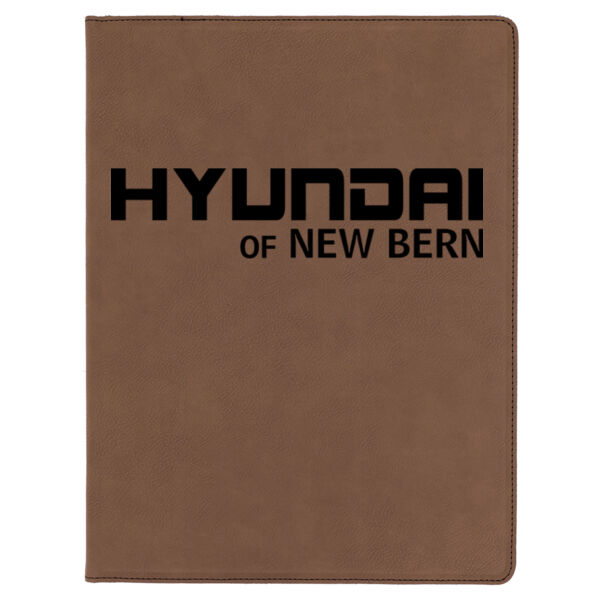 New Bern - Brown Laserable Leatherette Portfolio with Notepad Thumbnail
