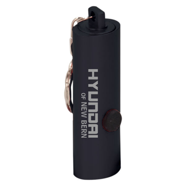 New Bern - Black 3-LED Laserable Flashlight with Keychain Thumbnail